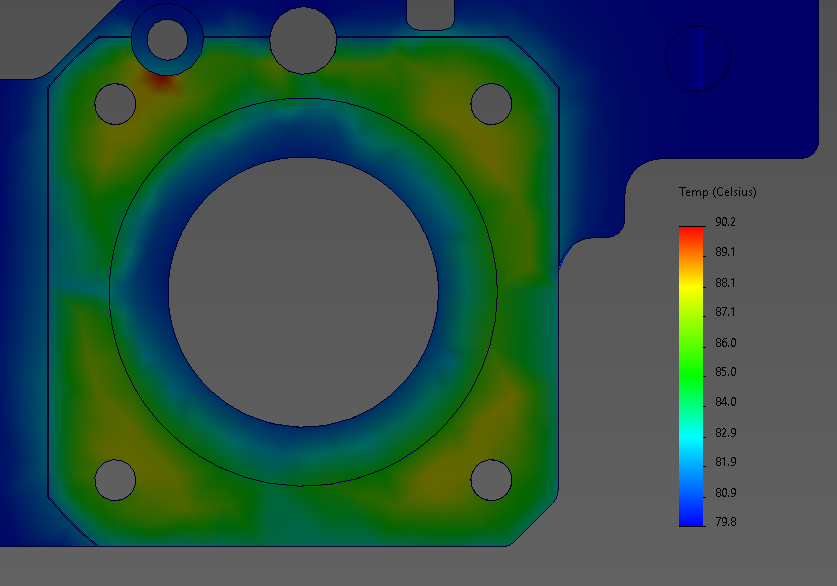 Cork 2mm thermal simulation